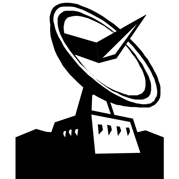 SVG Ground tracking station vector illustration