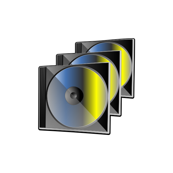 SVG Group of 3 compact discs vector image