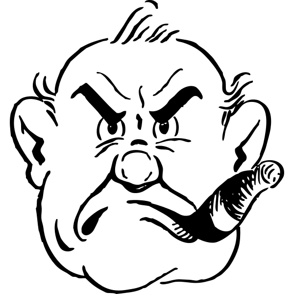SVG gruff man