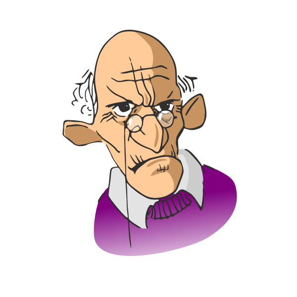 SVG Grumpy old man