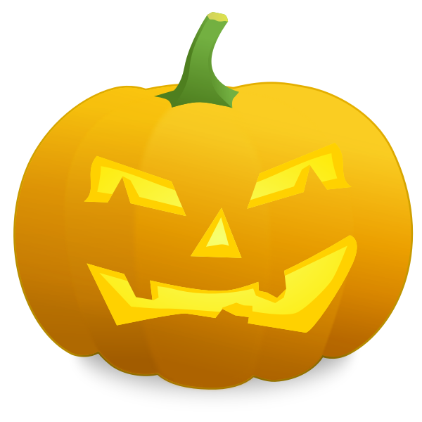 SVG Grumpy pumpkin vector image