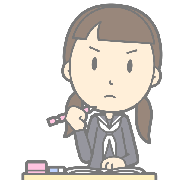 SVG Grumpy schoolgirl