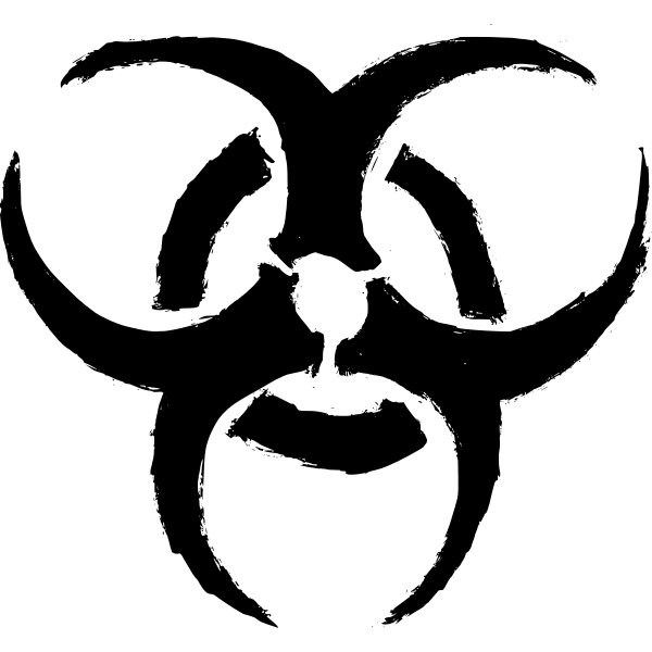 SVG Grungy biohazard symbol