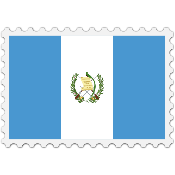 SVG Guatemala flag stamp