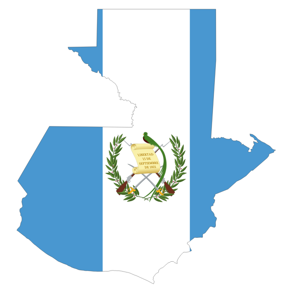 SVG Guatemala map and flag