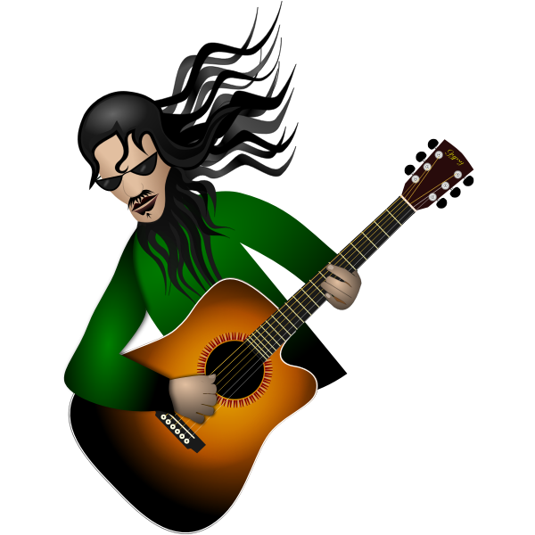 SVG Guitar player vector image