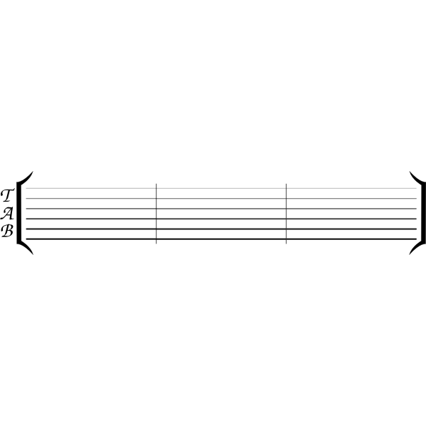 SVG Guitar tab vector image