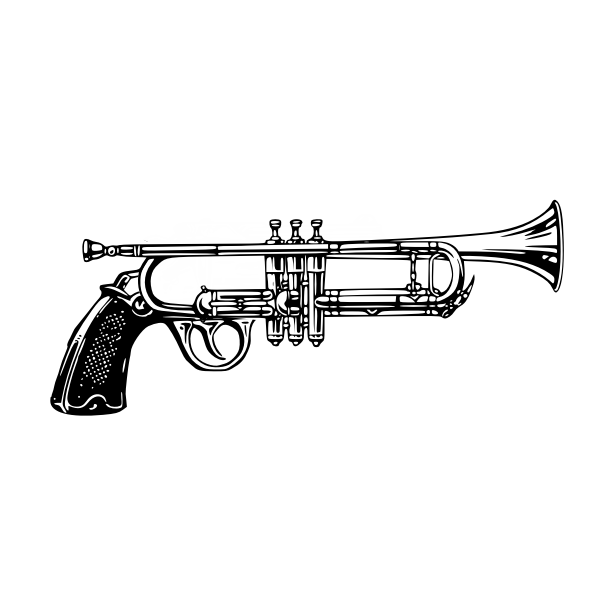 SVG Gun and trumpet
