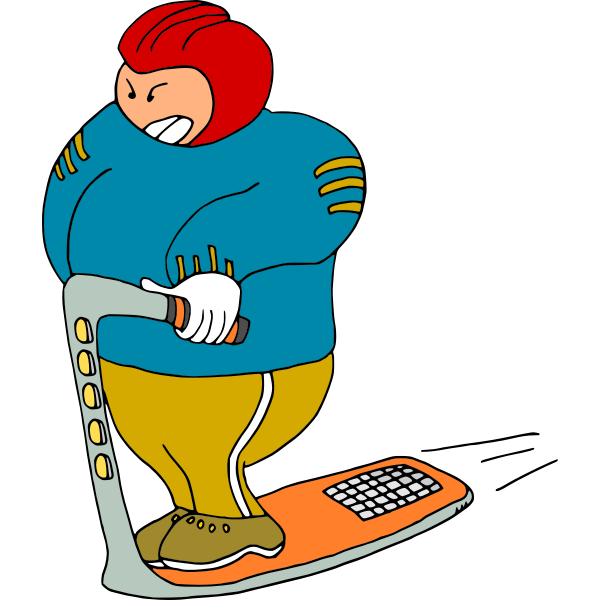 SVG Guy On Hoverboard