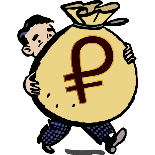 SVG Guy With a Big Bag of Petro Coin