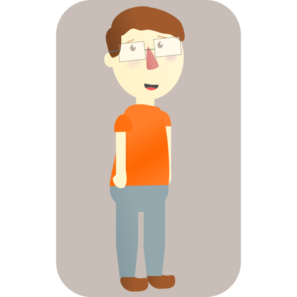 SVG Guy with glasses cartoon
