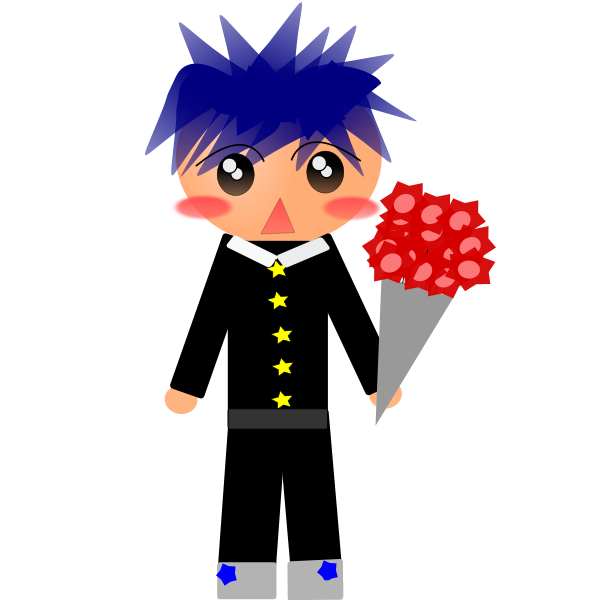 SVG Guy with roses