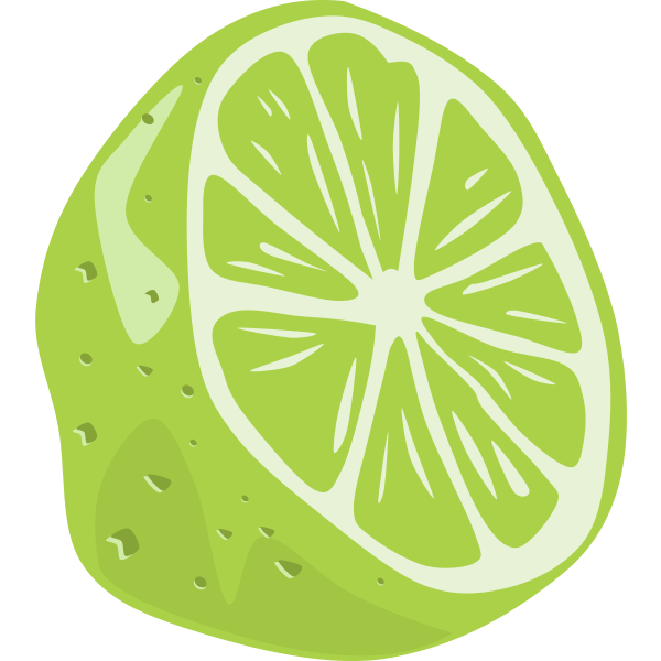 SVG Half a lime fruit vector drawing