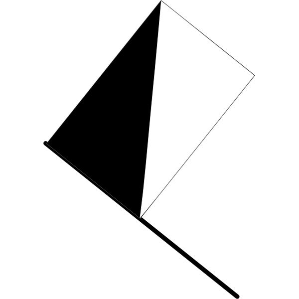 SVG Half black half white flag vector graphics
