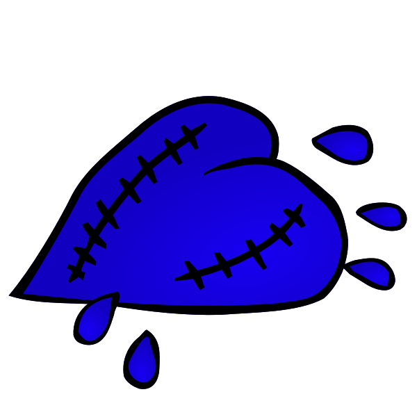 SVG Half-broken Heart