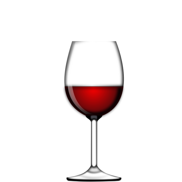 SVG Half glass of red vine vector image