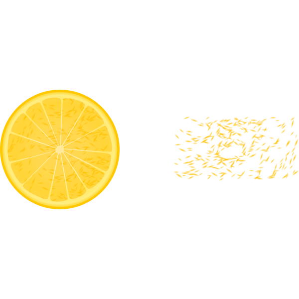 SVG Half orange and orange bits vector clip art