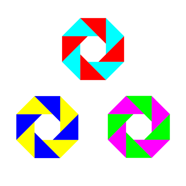SVG half squares 3 octogons