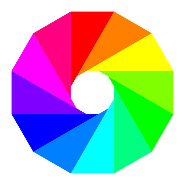 SVG half triangles dodecagon