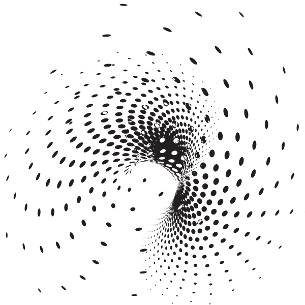 SVG Halftone dots swirl effect
