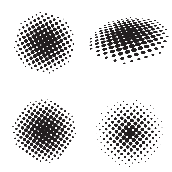 SVG Halftone elements silhouette