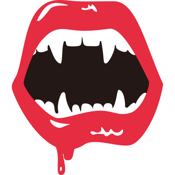 SVG Halloween bloody mouth