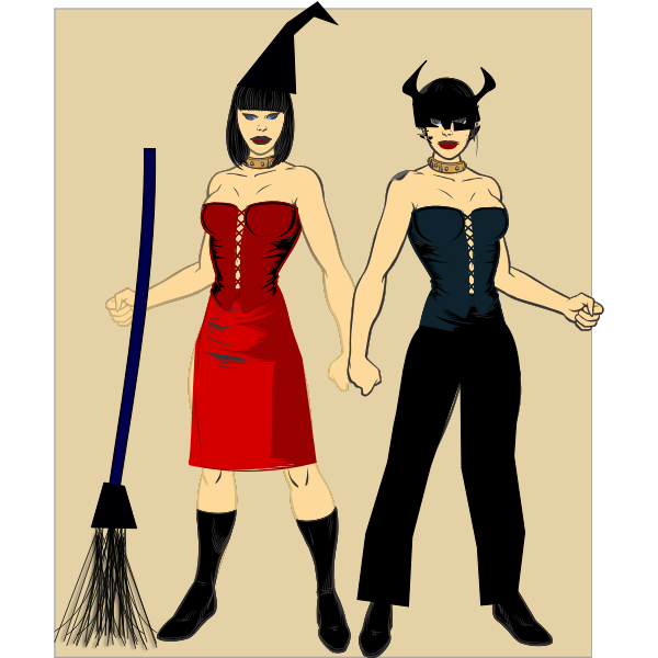SVG Halloween costumes vector image
