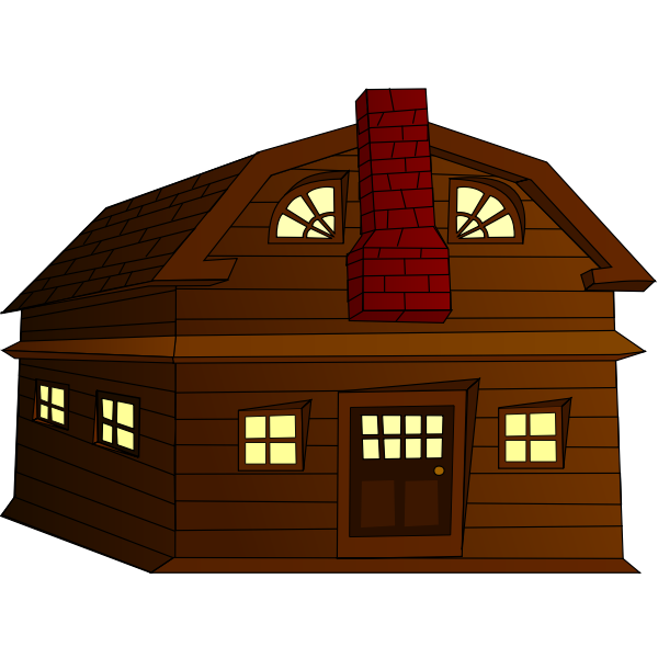 SVG Halloween horror house vector clip art