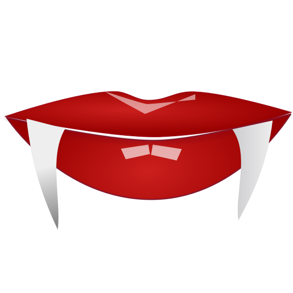 SVG Halloween lips vector image