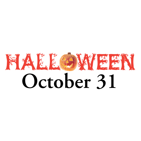 SVG Halloween October 31 sign vector image