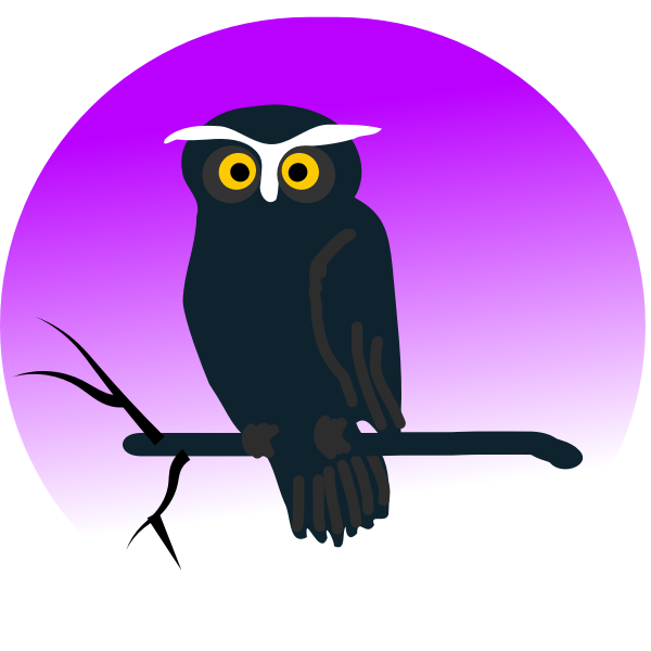 SVG Halloween owl vector clip art