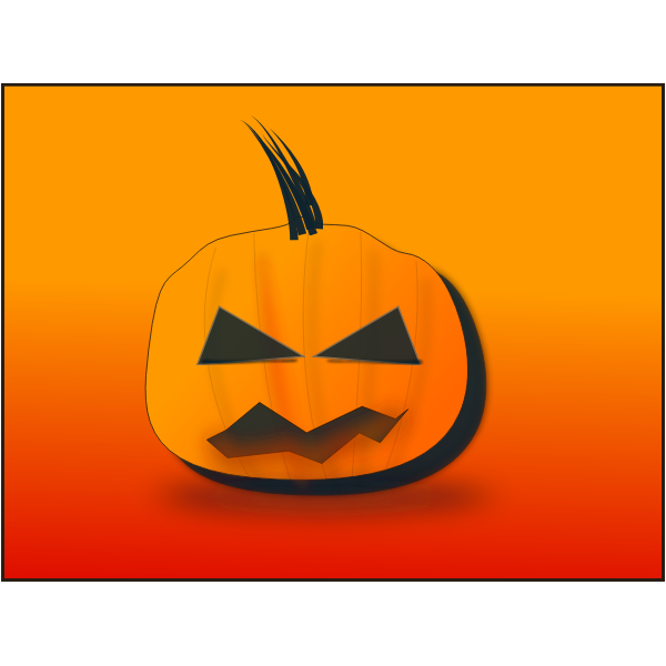 SVG Halloween pumpkin on orange background vector graphics