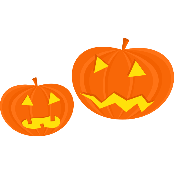 SVG Halloween pumpkins vector clip art