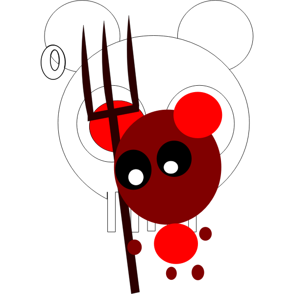 SVG Halloween red bear vector image