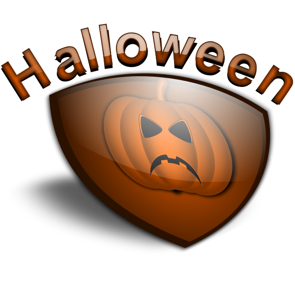 SVG Halloween shield vectior drawing