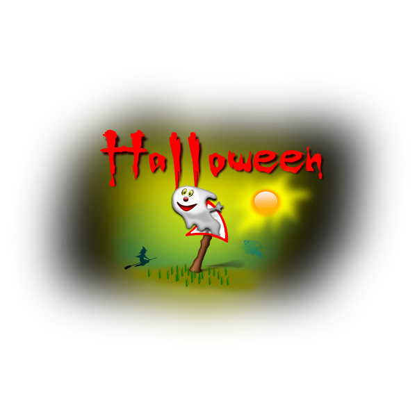 SVG Halloween signpost vector illustration