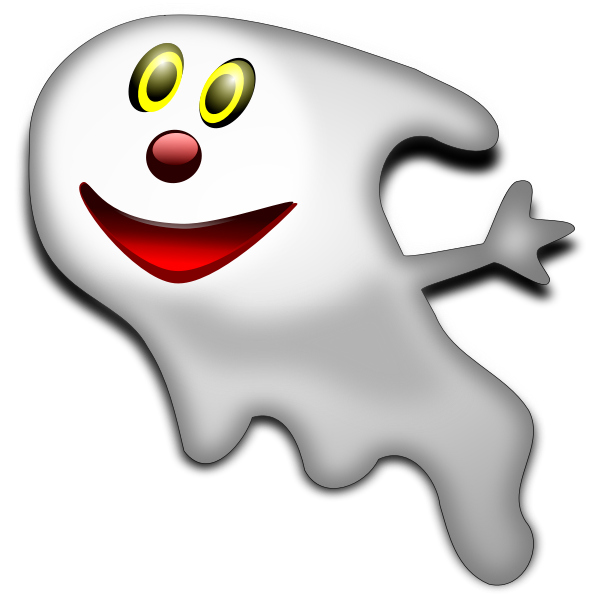 SVG Halloween smiling ghost vector graphics