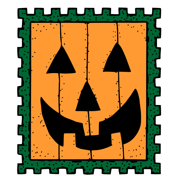 SVG Halloween stamp vector image