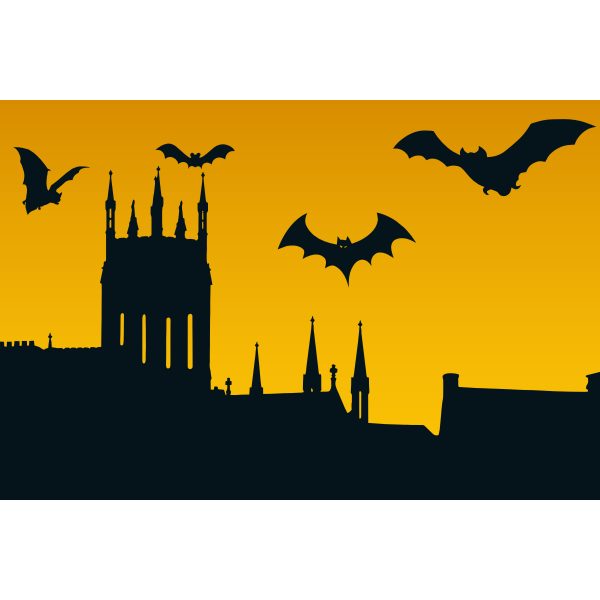 SVG Halloween sunset