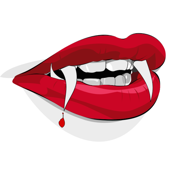 SVG Halloween teeth vector image