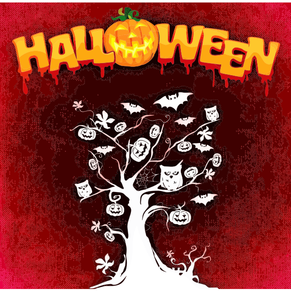 SVG Halloween tree