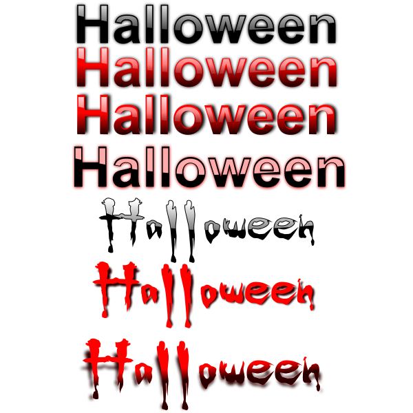 SVG Halloween typography selection vector image