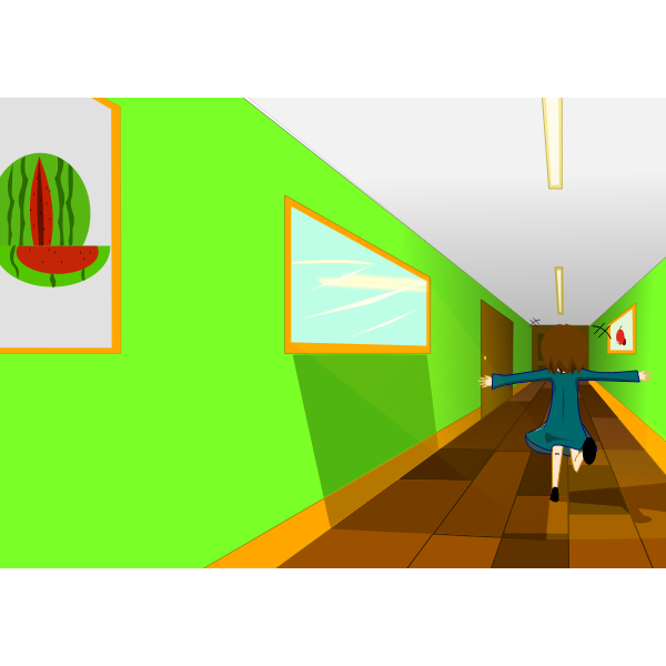 SVG Hallway in a house