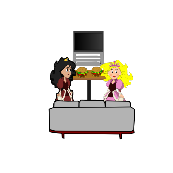 SVG Hamburger princesses vector image