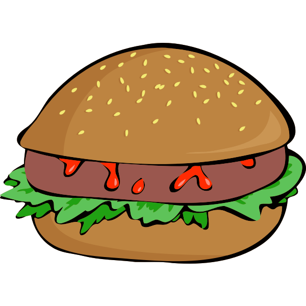 SVG Hamburger with salad