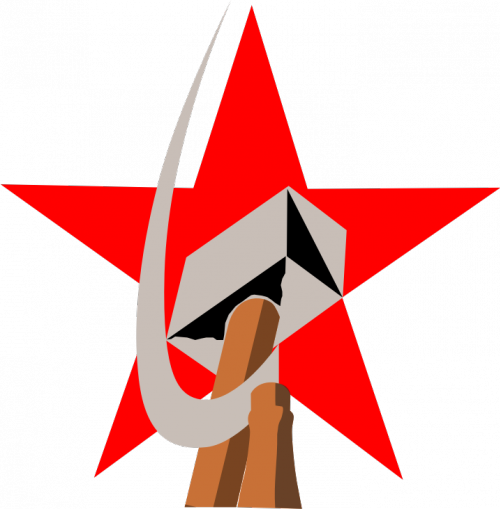 SVG Hammer and sickle in star