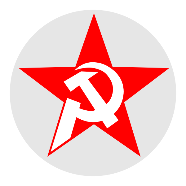 SVG Hammer and Sickle in Star and Circle