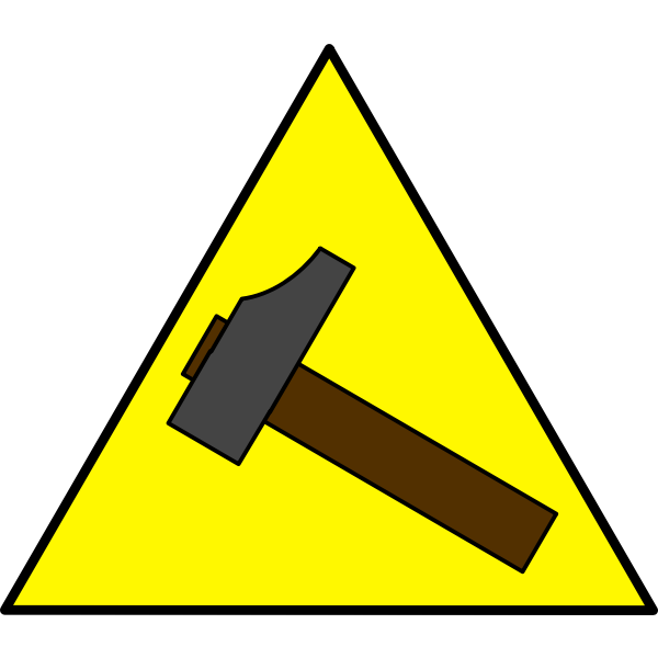 SVG Hammer sign vector image