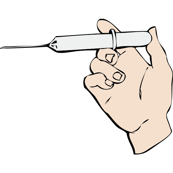 SVG Hand and syringe vector image