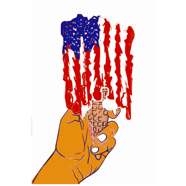 SVG Hand and US flag